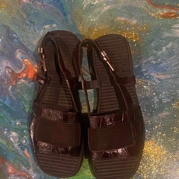 Vintage 2000s GIANNI VERSACE brown Strappy Sandals size 12 Versace Sandal - Etsy main image 2